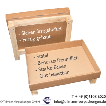 780 x 580 x 100 mm - 191.1 Schachtelteil mit Holzpalette, 2 Längsbretter