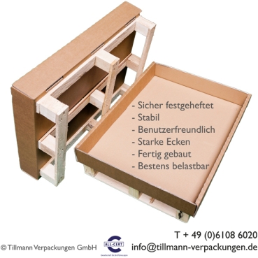 780 x 580 x 100 mm - 192.1 Schachtelteil mit Holzpalette, 3 Längsbretter