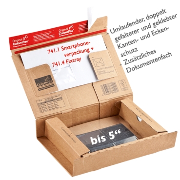 215 x 155 x 43 mm Innenmaß, passend für A5+, 715.1 Versandkarton / Paket