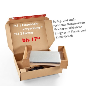 741.1 Versandverpackung, passend für Notebooks bis 17'', ColomPac