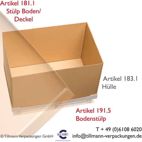 183.1 Ring/Steckteil für TICO-Container, Verpackung aus Wellpappe